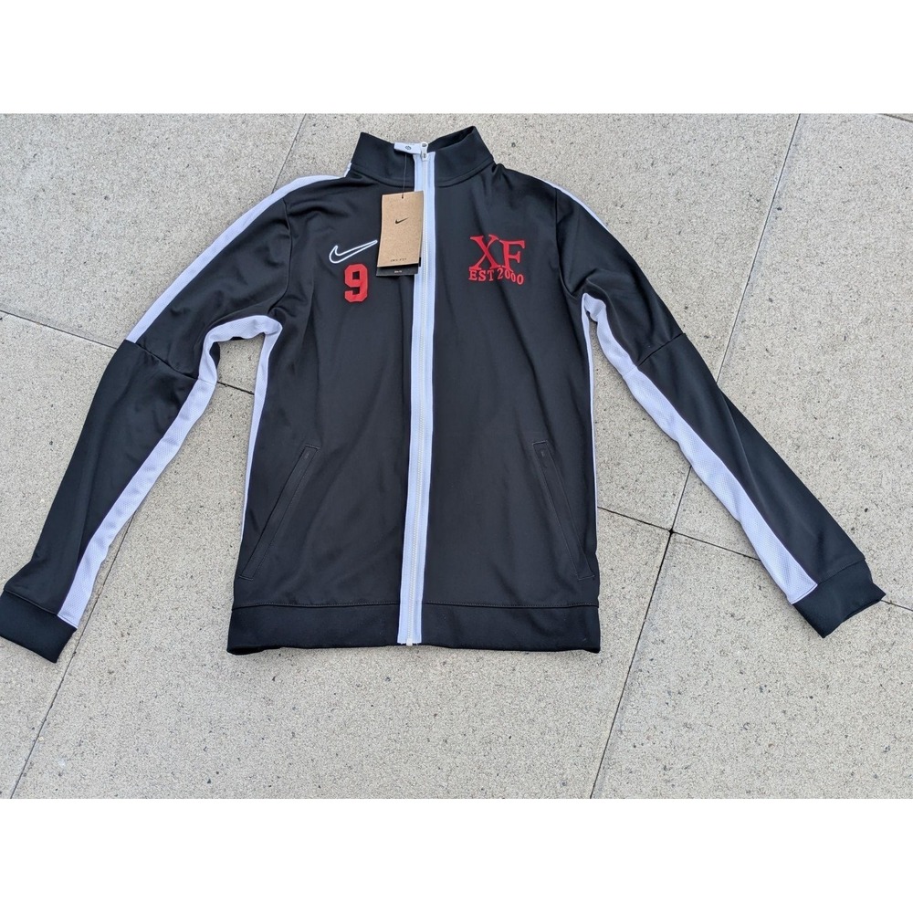 Nike Dri-FIT Jacket Womens Medium Black Slim Fit XF EST 2000 Full Zip Soccer 9